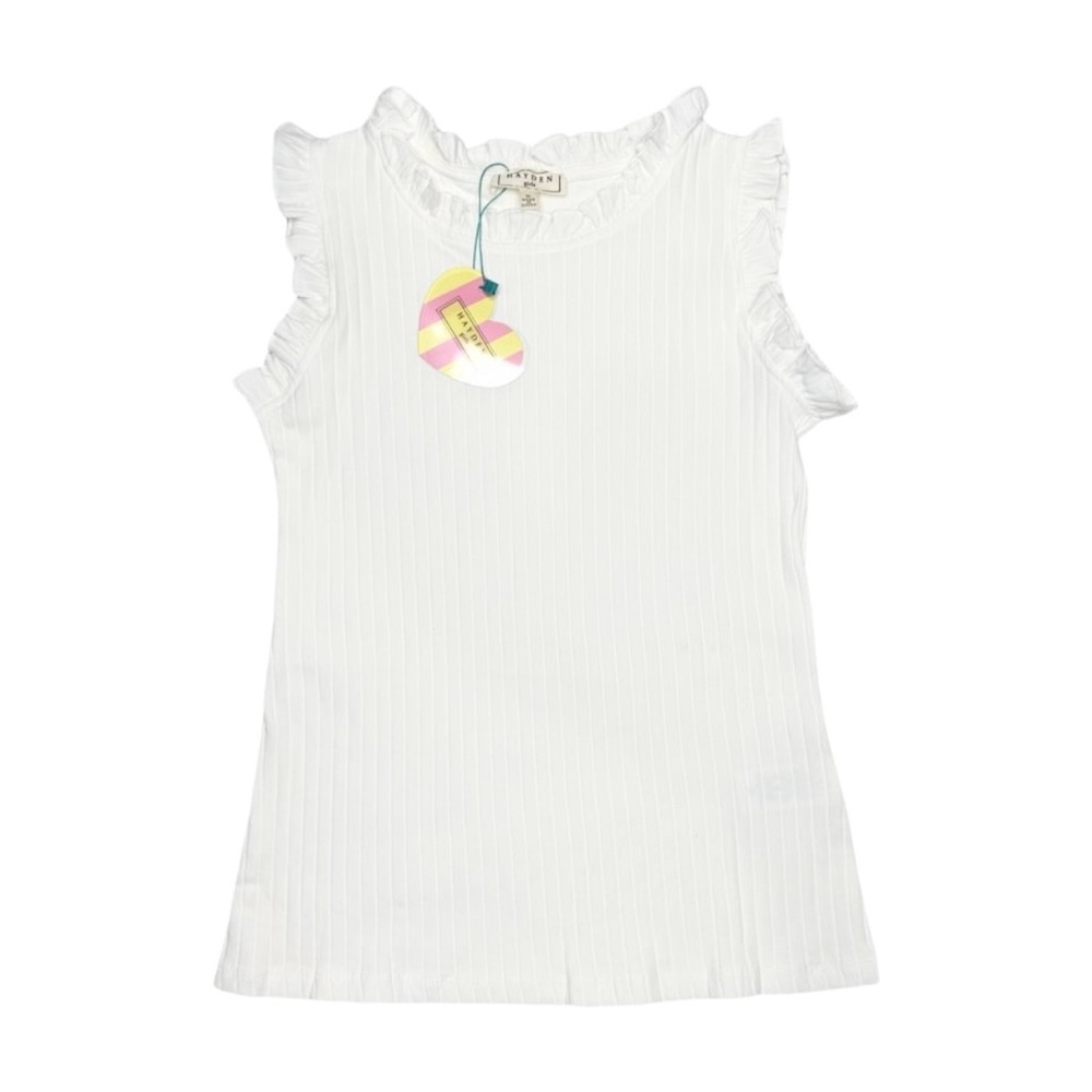 Hayden Girls Sleeveless Ruffle Mock Neck Tank‎ Top